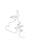 Couple Kissing Sketch | Gör en egen poster